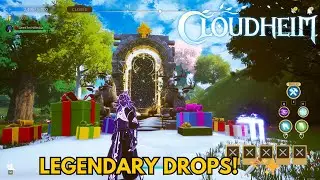 Ep 3 | Frostfall Portal Madness! 🎄❄️ Elite Bosses, Presents & Legendary Weapons in Cloudheim 🗡️