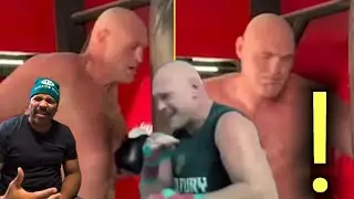 О-о-о-о ‼️Тайсон Фьюри выглядит вялым и неуклюжим в спортзале 😳😳