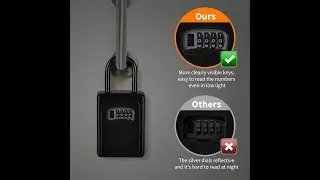 Portable Key Lock Box for House Key, Weatherproof Resettable Code House Key Safe Security Lock