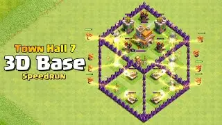 Town Hall 7 (3D Base) Speedrun With Super Troops | Clash of Clans
