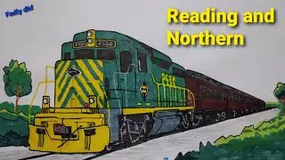 Reading and Northern Railroad | how to draw Reading and Northern train