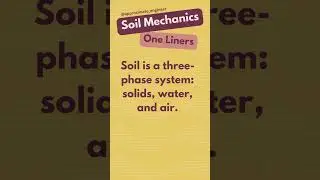 Soil Mechanics | 3 phase system | One Liners
