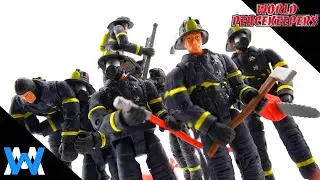 Fire Fighter Action Figures?!? | World Peacekeepers Fire Fighter Set Toy Review