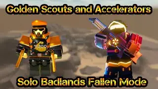 Golden Scouts and Accelerators on the Badlands Roblox Tower Defense Simulator