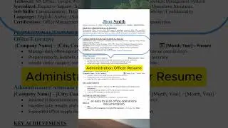 Best Administration Officer Resume Format (ATS Approved)