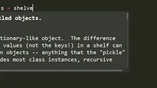 Python database with shelve module