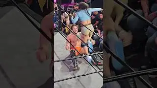 Shane Haste almost has head crushed #prowrestling
