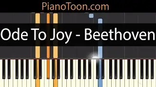 Ode to Joy - Beethoven - Easy. Piano Tutorial by PianoToon.com