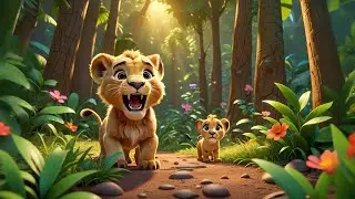 Seven Little Lions Roar at the Sun | Jungle Animal Song | Fun Counting & Action Nursery Rhyme
