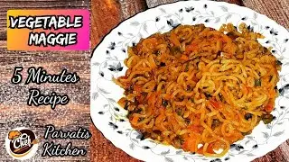 Vegetable Maggi Masala / Easy And Tasty Masala Maggi  / Indian Style Maggi / Parvatis Kitchen.