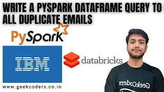 Write a pyspark dataframe query to find all duplicate emails | IBM Interview Question |