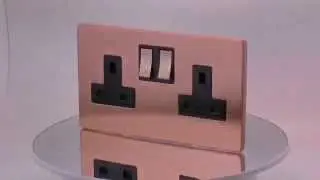 Screwless Brushed Copper Sockets and Switches
