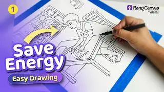 Save Energy Save Earth Drawing | Easy Oil Pastel Poster for School Competition | Save Energy Drawing