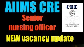 AIIMS CRE vacancy 2025 notification out #aiimscre