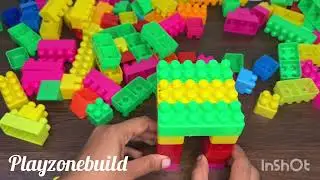 Satisfying DIY Table, Chair /Building Blocks/Block Game/logo building fun #building #playzonebuild 