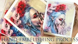 Hand Embellished Prints Process