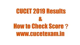 CUCET Results & Score Card Declared