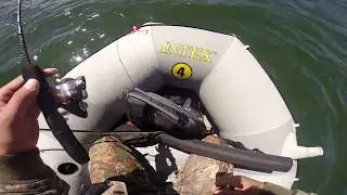 BIG LAKE Arizona Fishing on Raft part 2