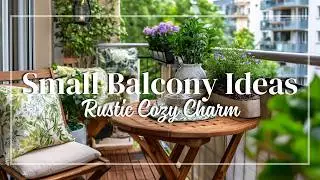 Rustic Balcony Nook for Tiny Apartments 🌿 Cozy Moments with Timeless Sophistication