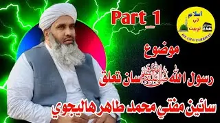 Mufti Muhammad Tahir Halejvi I Mozo Rasolullah Sa Talook I Part 1 I New Sindhi Taqreer 2023 I ISLAM