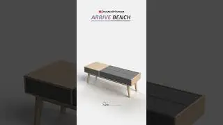 Arrive Bench &mdash; Minimal Wooden Bench with Integrated Storage | Modern Furniture Design
