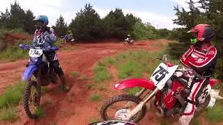 Dean & JB jumping on the mx track at Crosstimbers 5/29/2023