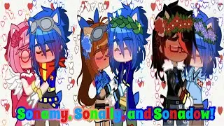 Sonamy, Sonally, and Sonadow!!! (Part two of Tailsmo and Taileam)