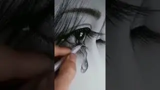 How to make Sad Girl Sketch | How to draw a girl | Sad Girls drawing | Girl Eye | Black | #shorts