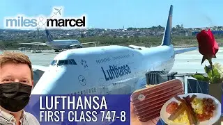Zum ersten (und sicher nicht letzten) Mal : Lufthansa First Class • Boeing 747-8 · Miles & Marcel