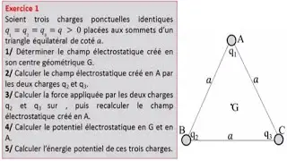 Exercices corrigés en électrostatique