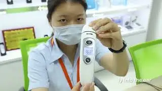 Nhiệt kế điện tử hồng ngoại Finicare đo tr&aacute;n đo tai, m&aacute;y đo th&acirc;n nhiệt kh&ocirc;ng tiếp x&uacute;c Cao Cấp