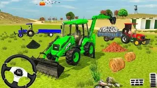 🔥 JCB vs Tractor Trolley Unloading 😱 | New Holland, HTM & Massey | 3D Farming Gameplay
