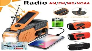 Solar Power Hand Crank Radio AM FM WB NOAA Weather Multifunctional Radio LED Flashlight