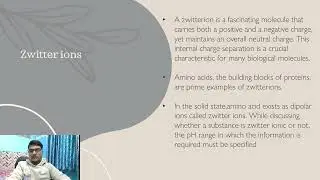 Organic chemistry solid phase synthesis,zwitter ion,pka value