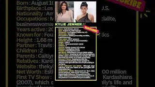 Kylie Jenner |Kylie Jenner bio #celebritybio #shorts #cosmetics #enterpreneurship