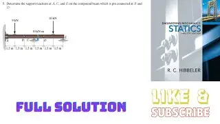 Determine the support reactions at A, C, and E on the compound beam which is pin connected