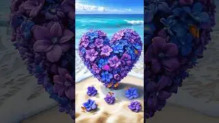 Lovely Love Heart Flowers 💖🌷 Romantic 4k Status Video #shorts