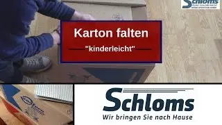 Schloms Umzug | Umzugskarton richtig falten 