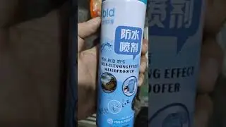Water proofing shoe spray test from Lazada