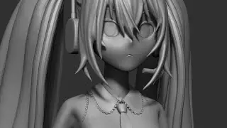 Hatsune Miku 3D fan Art Wip #3dfigure #hatsunemiku  #anime #3dsculpt #animegirl #fanart #zbrush