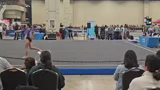 #Iris_Gymnastic# Alamo Classics 2026 San Antonio.  Level nine Floor, score 8.6. AA 4th junior A. :)
