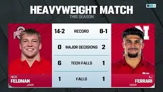HWT - Ohio State&rsquo;s Nick Feldman vs. Nebraska&rsquo;s AJ Ferrari | Big Ten Wrestling