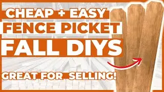 Grab some $3 fence pickets to make these EASY Fall & Halloween Decoration Wood DIYs!