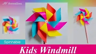 #DIY Paper Windmill for kids | Paper Pinwheel Tutorial | Paper craft | kids craft | Easy paper craft