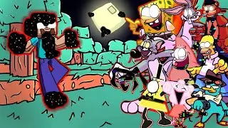 FNF - All Danger But All Pibby Characters Sings It 🎤 (Every Turn a Different Character Sings)