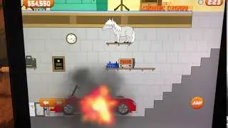 Clumsy cat game ( horse destroys car )