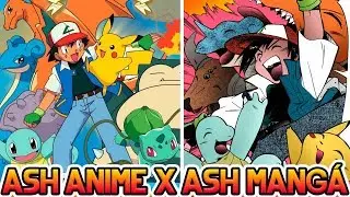 DIFERENÇAS ENTRE OS TIMES POKÉMON DO ASH KETCHUM DO ANIME PRO MANGÁ!!