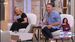 Hilariante! Cl&aacute;udio Ramos assusta Cinha Jardim, que acha que apareceu em site pornogr&aacute;fico