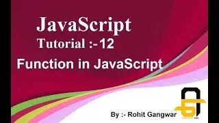 JavaScript Tutorial :- 12 | Function In JavaScript