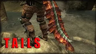 Skyrim LE/SE - Mod Wearable Dragon Horns and Tails